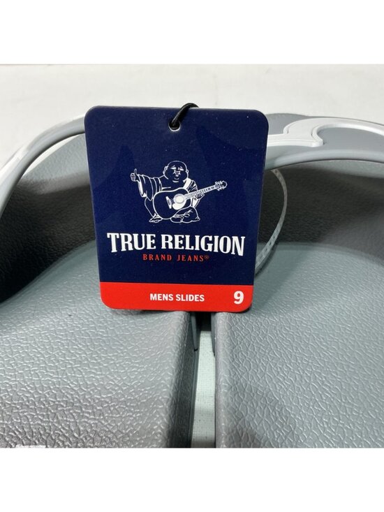 True Religion Mens Slides Gray Logo Size 9 Casual Slip-On Sandals main image 6